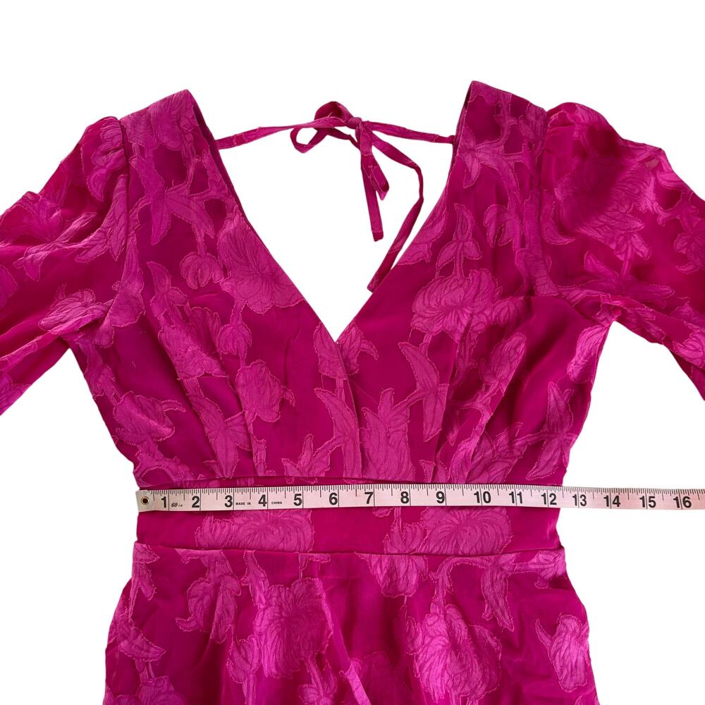 Band of the Free Kiss Me Fuchsia Pink Peplum Mini Dress Women’s Size XS NWT - Picture 5 of 11